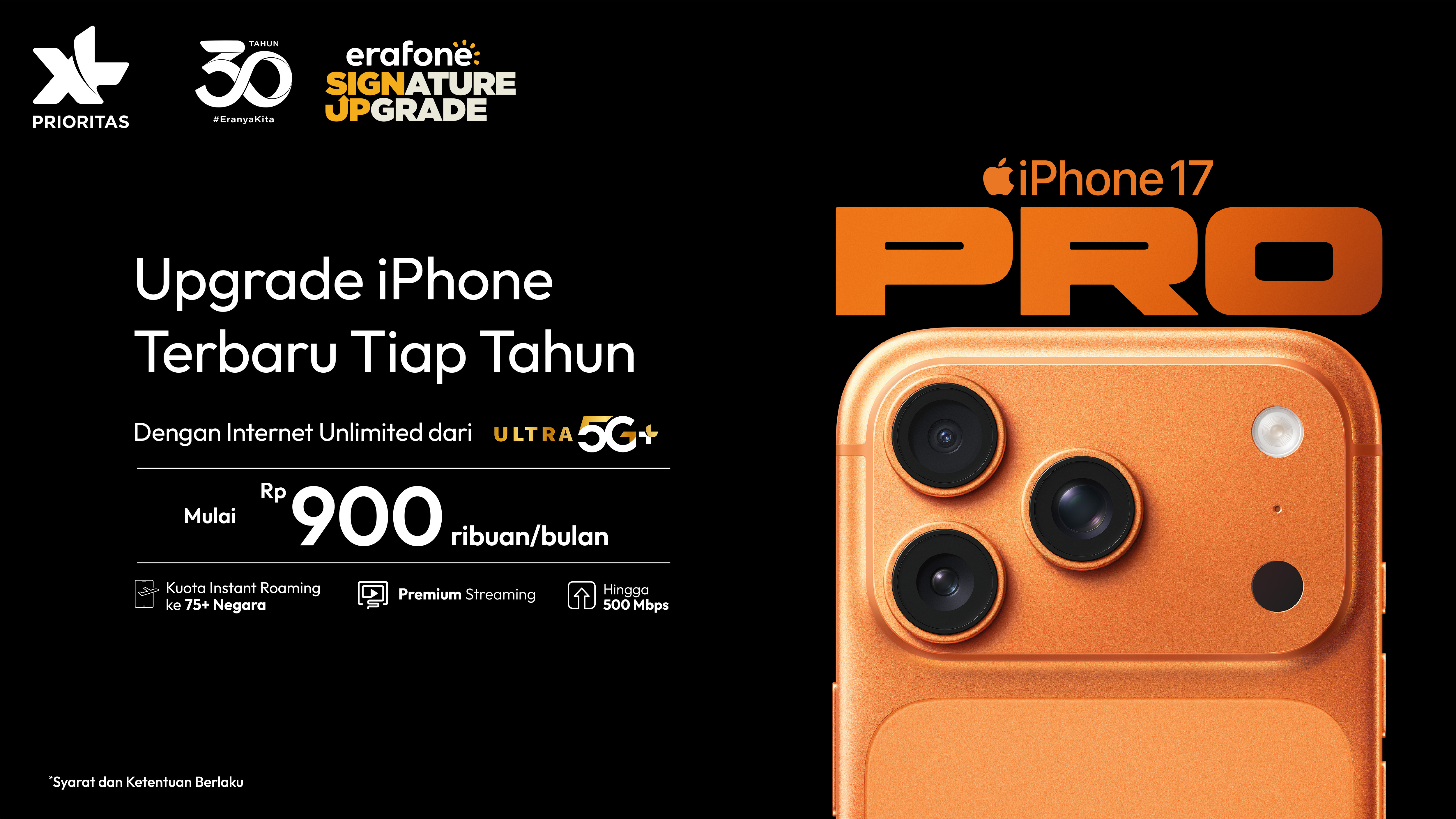 Signature Upgrade: Collaboration Between erafone and XL PRIORITAS Introduces a New Way to Own the Latest iPhone Every Year